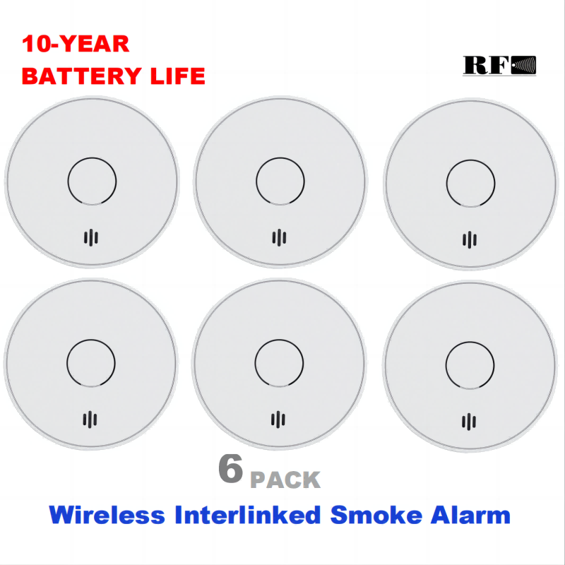 Smoke Detector Interconnected - Draadloos onderling verbonden rookmelder 10 jaar