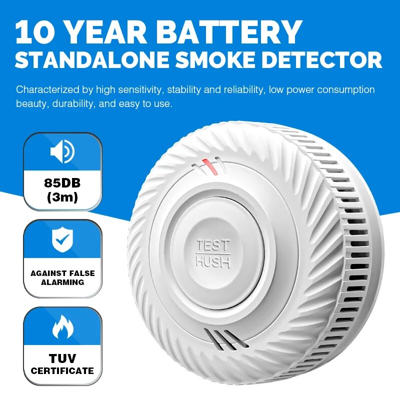 Smoke Detector Interconnected - 1 st Rookmelder Waarschuwing, Indoor Branddetectie,