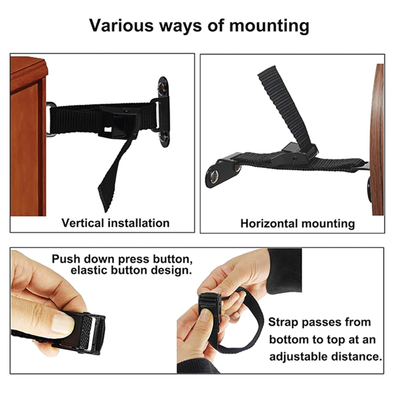 Earthquake Anchor Strap - FYBL-muuranker voor meubels, anti-tipriemen (2 sets),