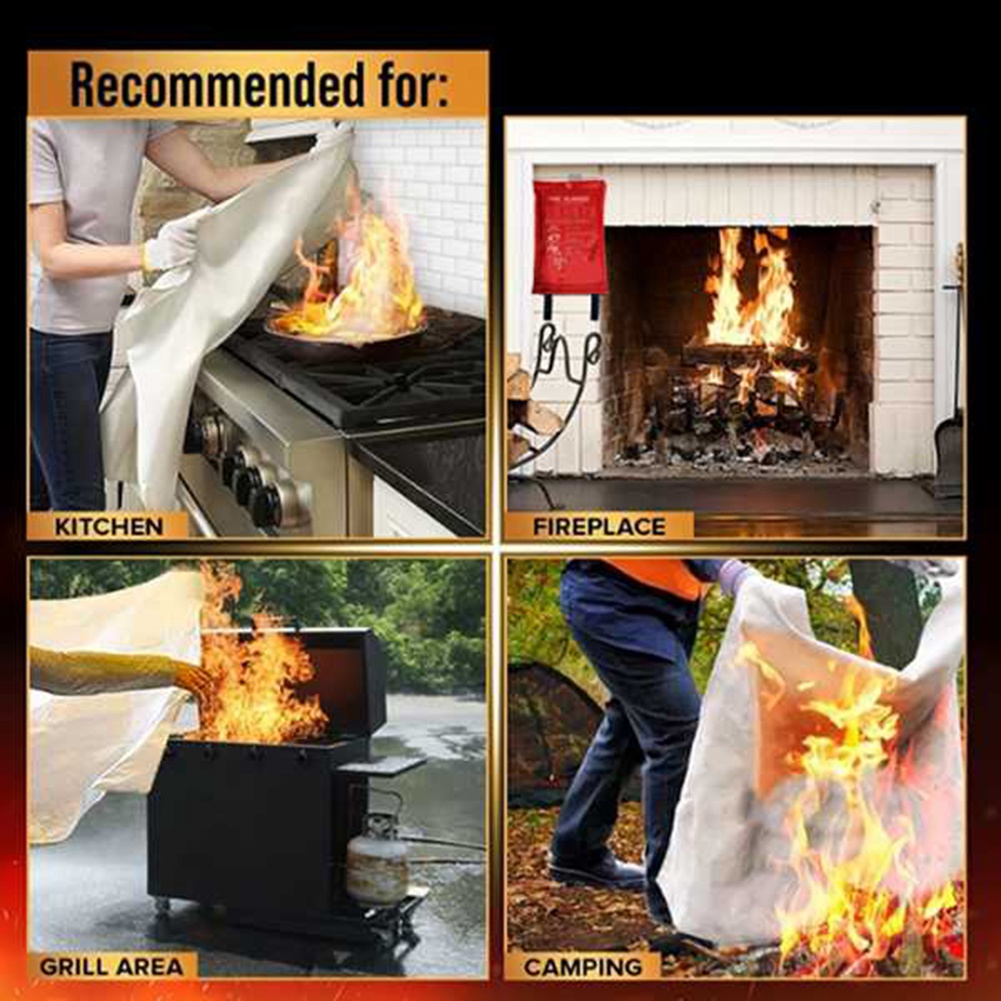 Fire Blanket Kitchen - AED2-noodbranddeken, branddeken, brandonderdrukkingsdeken voor keuken, grill,