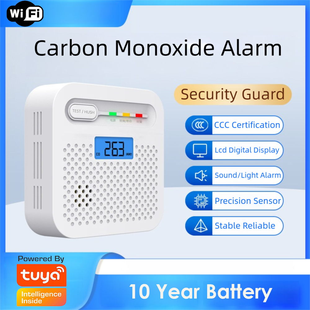 Co Detector Plug - Arumny Tuya Smart WiFi CO-detector LCD