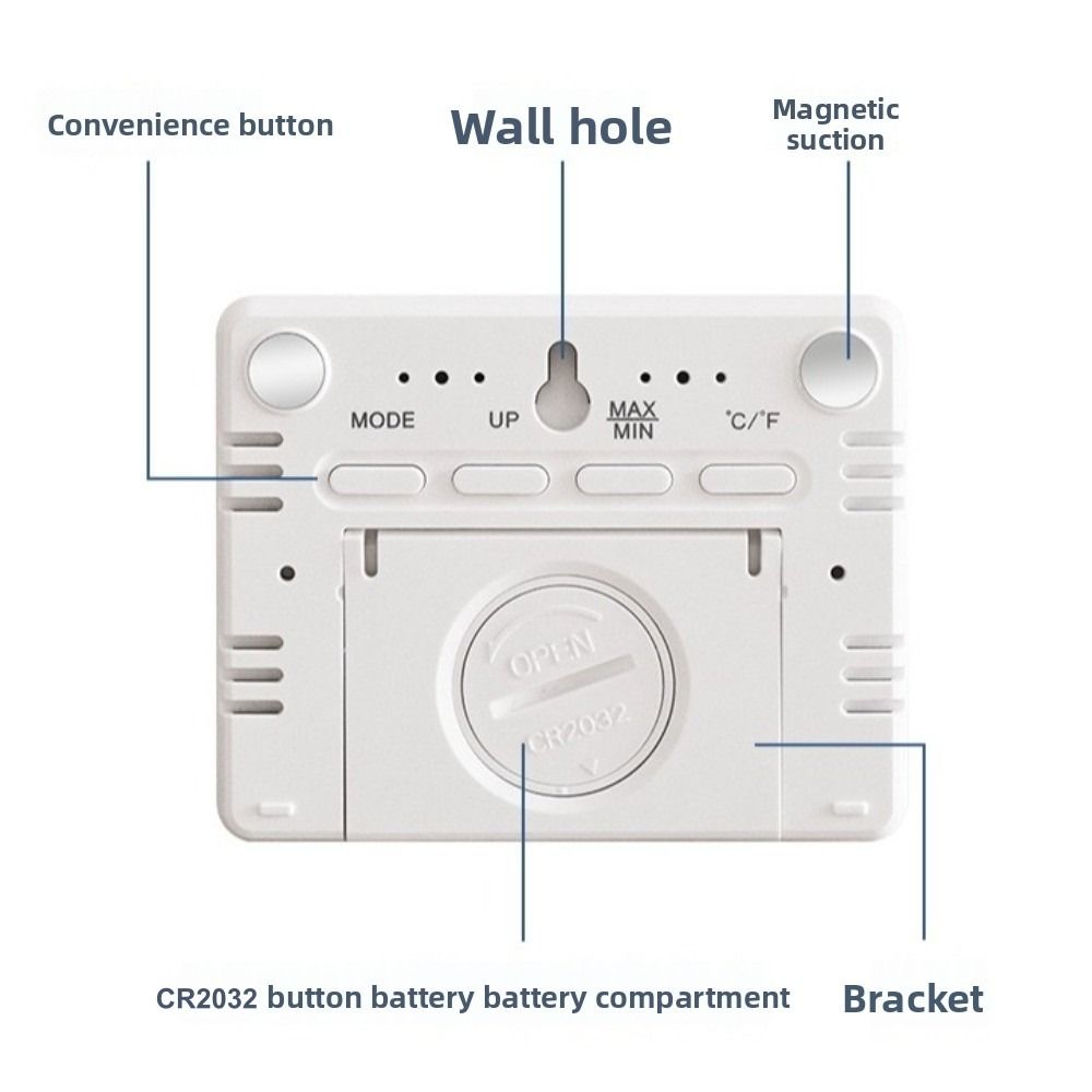 Pool Alarm Float - Magnetische hangende klok Groot LCD-scherm Digitaal