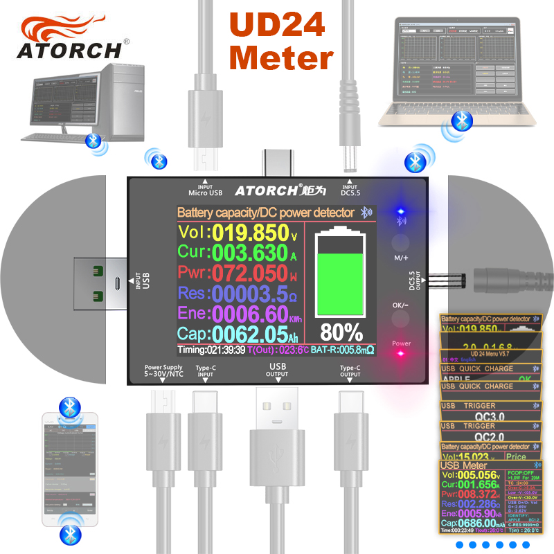 UD24 2.4'inch USB Tester DC5.5 - Co Detector Plug recensie en prijs