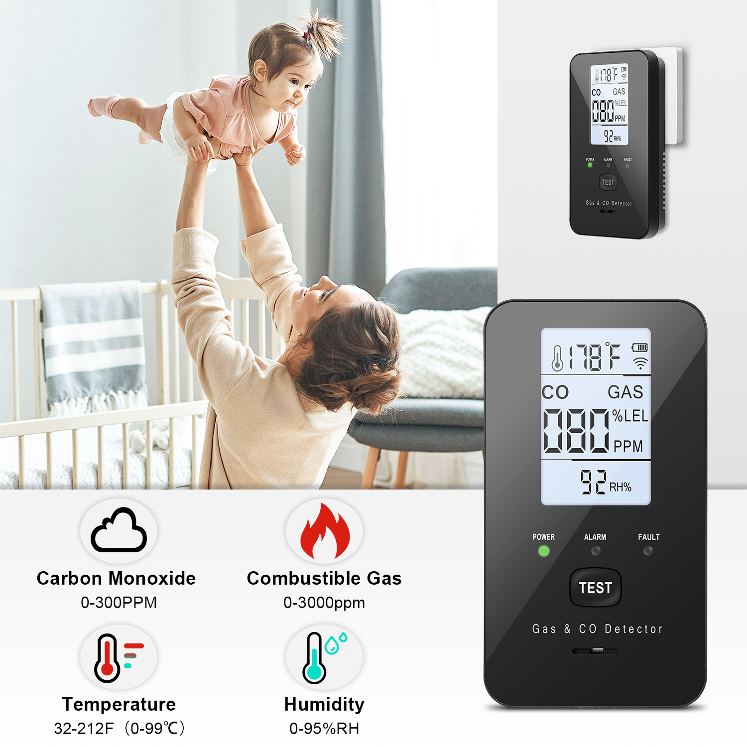 Aardgas- en koolmonoxidedetect - Co Detector Plug recensie en prijs