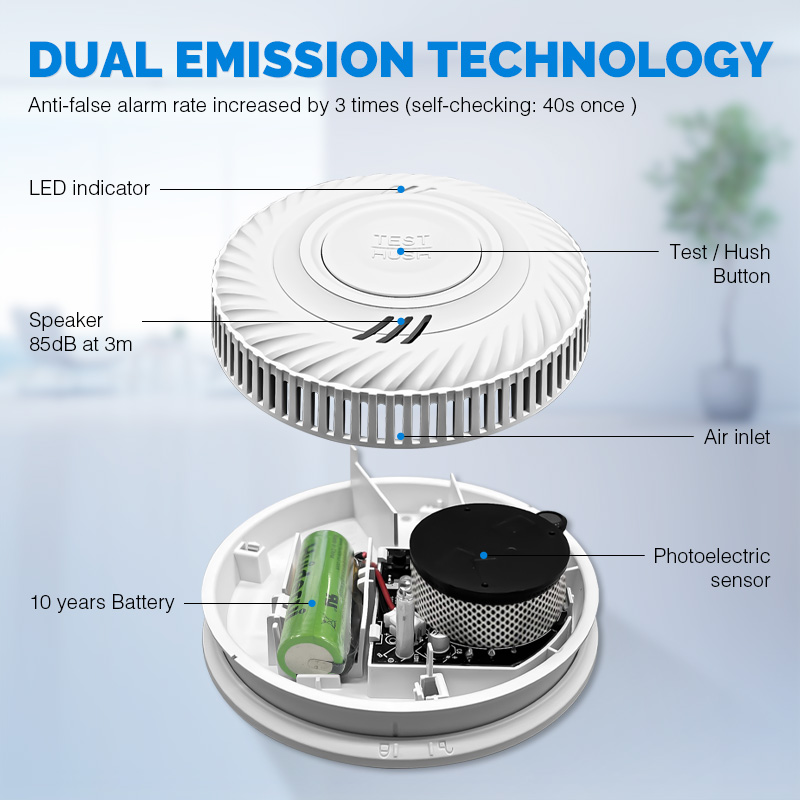 Slimme draadloze Tuya Wifi-gec - Smoke Detector Interconnected recensie en prijs